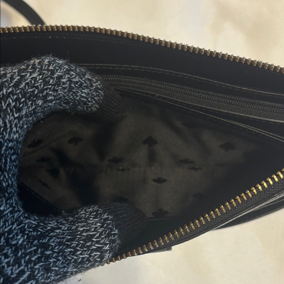Kate Spade Jackson Small Tab Leather Crossbody Black GUC - Picture 8 of 13